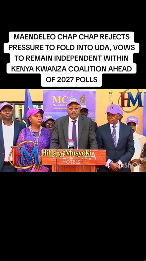 MAENDELEO CHAP CHAP REJECTS PRESSURE TO FOLD INTO UDA, VOWS TO REMAIN INDEPENDENT WITHIN KENYA KWANZA COALITION AHEAD OF 2027 POLLS Maendeleo Chap Chap has firmly dismissed growing pressure to fold into United Democratic Alliance (UDA), reaffirming its commitment to remain an independent political party within the Kenya Kwanza Coalition as the country prepares for the 2027 General Election. The resolution was made during the party’s National Governing Council (NGC) meeting held in Nairobi and ch