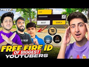 India’s Biggest YouTubers UID In Free Fire😍😱[A_s Gaming] - Free Fire India