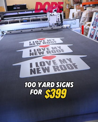 100 Custom Yard Signs for ONLY $399! Watch as we bring your designs to life with high-quality printing! Whether it's for a business, event, or campaign, our durable, eye-catching yard signs will make sure your message stands out. Don’t miss this limited-time offer! Order today and get your signs ready to shine. Comment below or visit https://www.dopemarketing.com to get started!