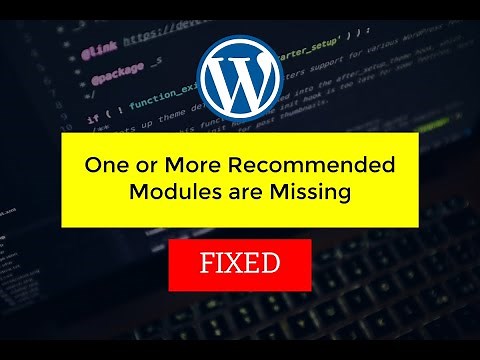 One Or More Recommended Modules Are Missing ✅ Fixed Module Zip Is Not Installed Or Has Been Disabled