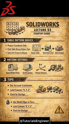 SOLIDWORKS #LECTURE 51 BEGINNER: #solidworks #eduction #3D #Drawing #academy @TutorialsEngineer