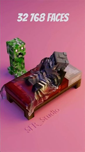 Minecraft Girl vs Realistic Cloth Simulation 🤯 #blender3d #3dart #3danimation #minecraftanimation