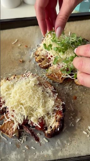 Cauliflower Steaks with Micro Broccoli | Easy Meatless Meal for Earth Month 🌍