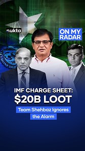 Pakistan is losing $20 billion every year to corruption, that’s 6.5% of GDP wiped out. The IMF report exposes governance failures, political capture, and looted public wealth. Watch Shahbaz Rana break down the numbers and what they mean for Pakistan’s future. Catch the full episode now ➡️ https://youtu.be/kYvvYjDbNPUthey #nukta #nuktapakistan #kamrankhan #onmyradar #omr #pakistaneconomy #imf #shehbazsharif #corruption #gdp | Nukta Pakistan