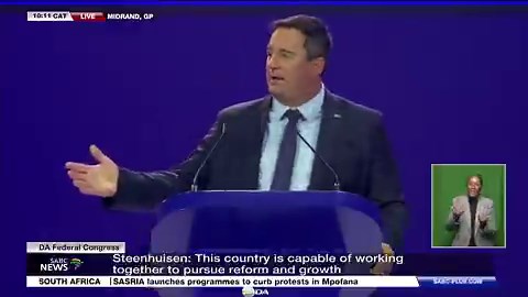 WATCH | DA' John Steenhuisen, says: “For me it is mission accomplished. I hand over the baton of leadership with immense pride and complete confidence. The Democratic Alliance today is stronger, larger, more relevant, and more influential than at any time in its history.”
