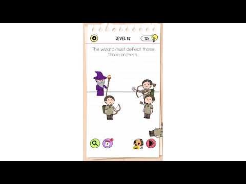 "The wizard must defeat those three archers" Brain Test All-Star Level 52 Quick Guide