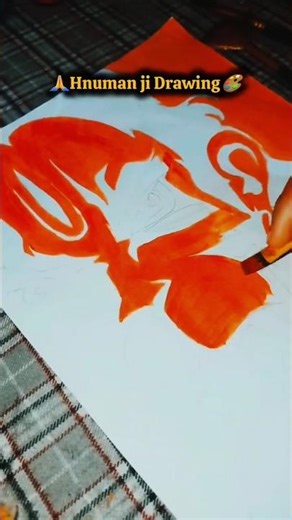 🙏Hanuman Ji Drawing 🔥 #shorts#art #trending #painting #drawing