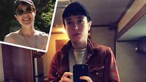 Elliot Page shares joyful milestone with shirtless pool photo