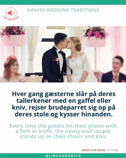 10K views · 102 reactions | Danish wedding traditions! Do you find similarities on your country’s wedding traditions? Let me know in the comments! Join my free Danish class for beginners, on Monday 27 October at 6 pm Denmark time! Click here to sign up  https://www.linguadanica.com/free-danish-lesson/ #learndanish #movetodenmark #studydanish #denmark #copenhagen | Sigga Hansen / Lingua Danica | Facebook