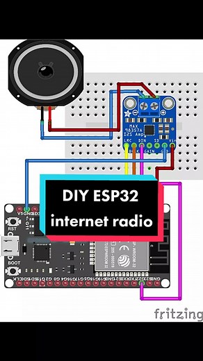 How to build an internet radio with ESP32 and MAX98357a #arduino #esp32 #radio #techtok #foryou Get my code on github.com/pixelEDI