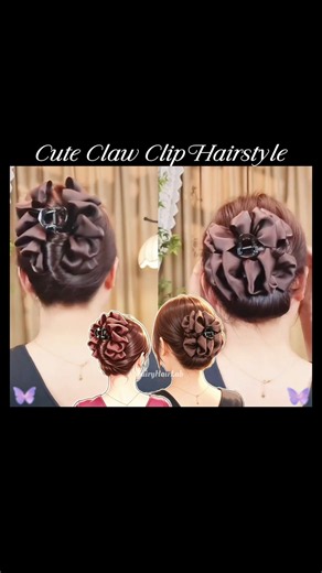 Cute Claw Clip Hairstyle 🌿 Tutorial 💮 Fairy Hair Lab 🍁