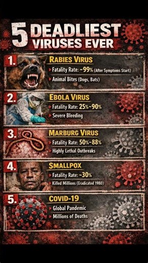 5 deadliest viruses ever #shortsfeed