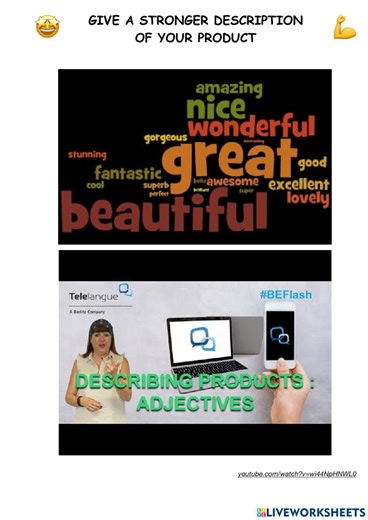 Give a stronger description of your product worksheet
