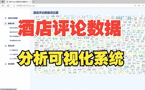 毕业设计之基于python酒店评论数据分析可视化系统 Flask框架 NLP情感分析 LDA主题分析 Bayes评论分类