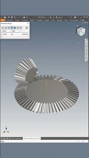 #Bevel Gear #dynamicsimulation | #autodesk #inventorshorts | #youtubeshorts | #shortsvideo