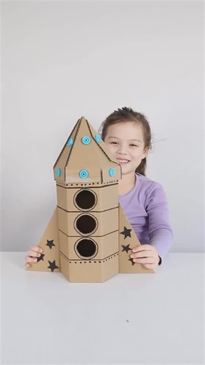 Makedo | Mini cardboard rocket ship! 🚀 Follow our step-by-step guide at the link in our bio create your own out-of-this-world craft. 🪐 Save this... | Instagram