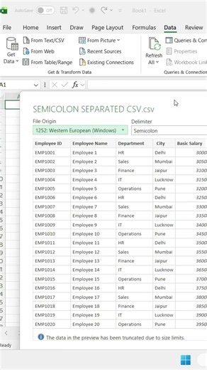 HOW TO IMPORT CSV FILE INTO EXCEL #excel #viralvideo #exceltips #csvfiles #import