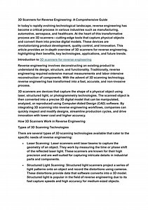 3D Scanners for Reverse Engineering: A Comprehensive Guide - SlideServe