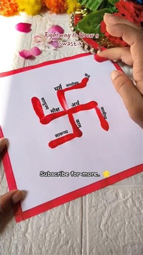 right way to make swastik||bhakti gyan||#subscribe #swastik #vrindavan #ujjain #comment #support#ram