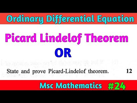 Picard Lindelof Theorem| ODE Math| Msc Math