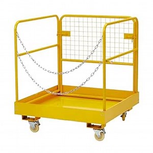 Forklift Safety Cage 36"x36" for 1 or 2 People, Towallmark Forklift Man Basket 1200 Lbs, Foldable Work Platform for Changing Lights, Painting, Roof Repair, Tree Service