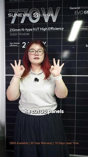 ⚙️ Compact & High Power: SunEvo 770W HJT Bifacial Solar Panels