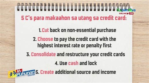 3.3M views · 11K reactions | 5 C's PARA MAKAAHON SA UTANG SA CREDIT CARD! Kapuhunan, ito na ang maaaring solusyon mo para makahinga sa bayarin sa credit card mo. Alamin ang tips na maaari mong sundin kay Mike Gatbonton, isang financial "guro". - #MyPuhunan: Kaya Mo!, tuwing Linggo ng hapon, 4 p.m. #MyPuhunanKayaMo | My Puhunan | Facebook