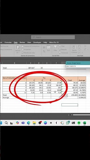 Make One Way ANOVA in 60 sec. #excel #microsoftexcel #anova #statistics #dataanalytics #fyp