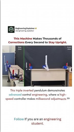 Balancing the Impossible — A Triple Inverted Pendulum Stabilized in Real Time