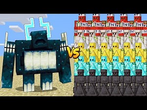 WARDEN BOSS VS ALL GOLEM CASTLE | EPIC BATTLE MINECRAFT
