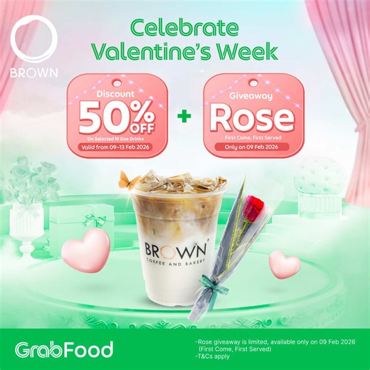 Grab 50% Off and Free Rose Promotion