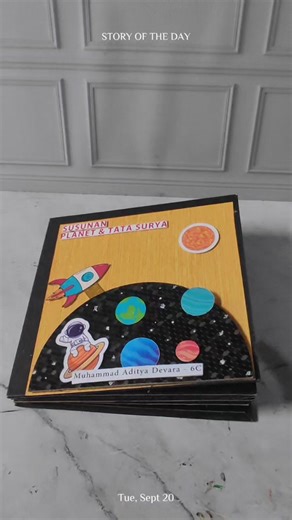 Solar system pop up book , ini pesanan dari customer. semoga sesuai ekspektasi. #mainankardus #popupbook #solarsystem