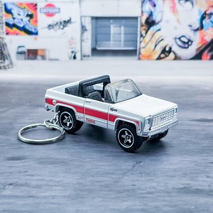 1975 Chevy Blazer Custom K5 Keychain Keyring - White Chevrolet Pickup - Etsy