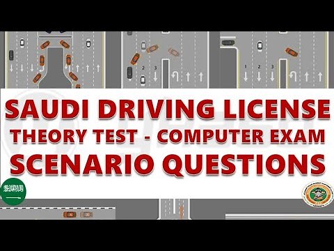 2025 Saudi Modern Driving School Saudi Driving License Theory Test Computer Exam Scenario Questions