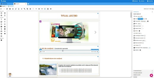 Cum adaugi o narațiune AI în 3 pași simpli. 1. Adaugă un bloc audio din meniul din stânga. 2. Click pe iconița de generare audio. 3. Alege limba, vocea și textul de vorbit. Gata! Lecția ta are acum un ghid audio profesional. #TutorialLIVRESQ Încearcă acum și fă-ți lecțiile mai accesibile! #LIVRESQ #RED #tutorialvideo #edtech #GovTech | Livresq Romania