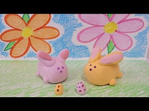 How to make cute model magic clay bunnies @artmakeslifemeri