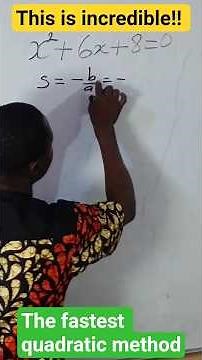 HOW TO SOLVE ANY QUADRATIC EQUATION EASILY/PON-CHE LO'S METHOD#mathematics #quadraticequations