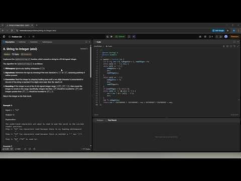 LeetCode Problem No.8: String to Integer (atoi)