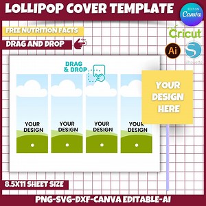 Lollipop Cover Template: 8.5x11" SVG, PNG, PDF (digital Download) - Etsy Australia