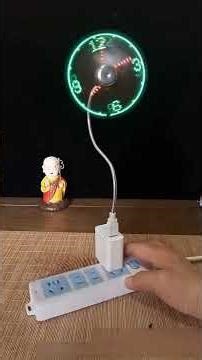 🔥2026 Hot Sale 50% OFF🔥USB Fan with LED Clock Lighting