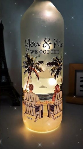 You & Me We Got This | Personalized Bottle Lamp