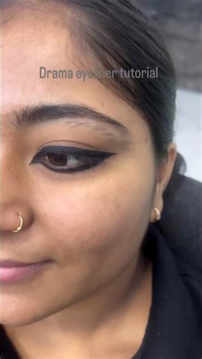 Drama eyeliner tutorial #makeup #beginnerfriendlymakeupforblackwomen