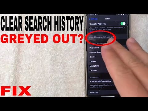 ✅ Fix Clear Search History Button Greyed Out Safari iPhone 🔴