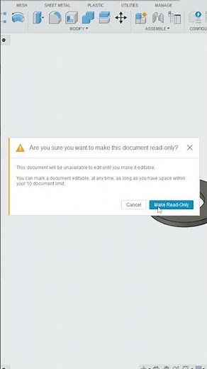 Make Your Fusion 360 Projects Read-Only in 10 Seconds!