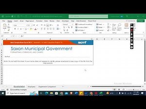 Excel 2019 | Modules 1-4: SAM Capstone Project 1b | Saxon Municipal Government #newperspectives