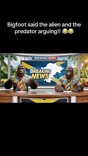 Bigfoot said the alien and the predator arguing!! 😂#trending #funny #shorts #viral #youtubeshorts