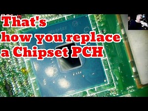 Soldering tutorial for big IC's - Intel Chipset replacement with hot air. SR40B Intel PCH