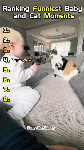 Ranking Funniest Baby and Cat Moments 😹