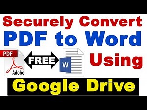 CONVERT PDF TO WORD/Using google drive