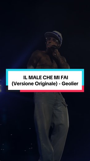 fors pecché accussì c’ann mbarat o bene è pe debl… si sono concluse le date allo Stadio Maradona di Napoli e Geolier ha dimostrato di aver raggiunto un livello di grandezza enorme… IL MALE CHE MI FAI (Versione Originale) - Geolier #ilmalechemifai #geolier #napoli #maradona #tour @Geolier